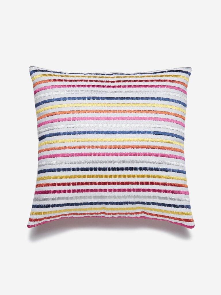 Westside Home Multicolour Stripe Patterned Cushion Cover