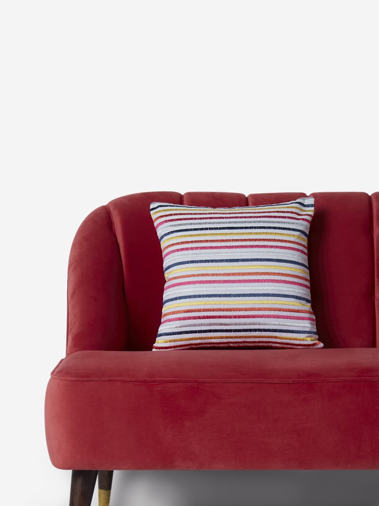 Westside Home Multicolour Stripe Patterned Cushion Cover