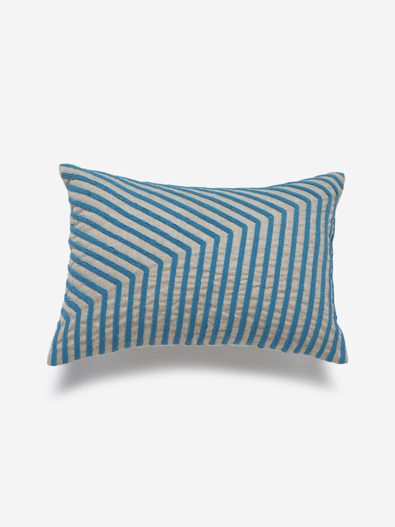 Westside Home Turquoise Striped Cushion Cover