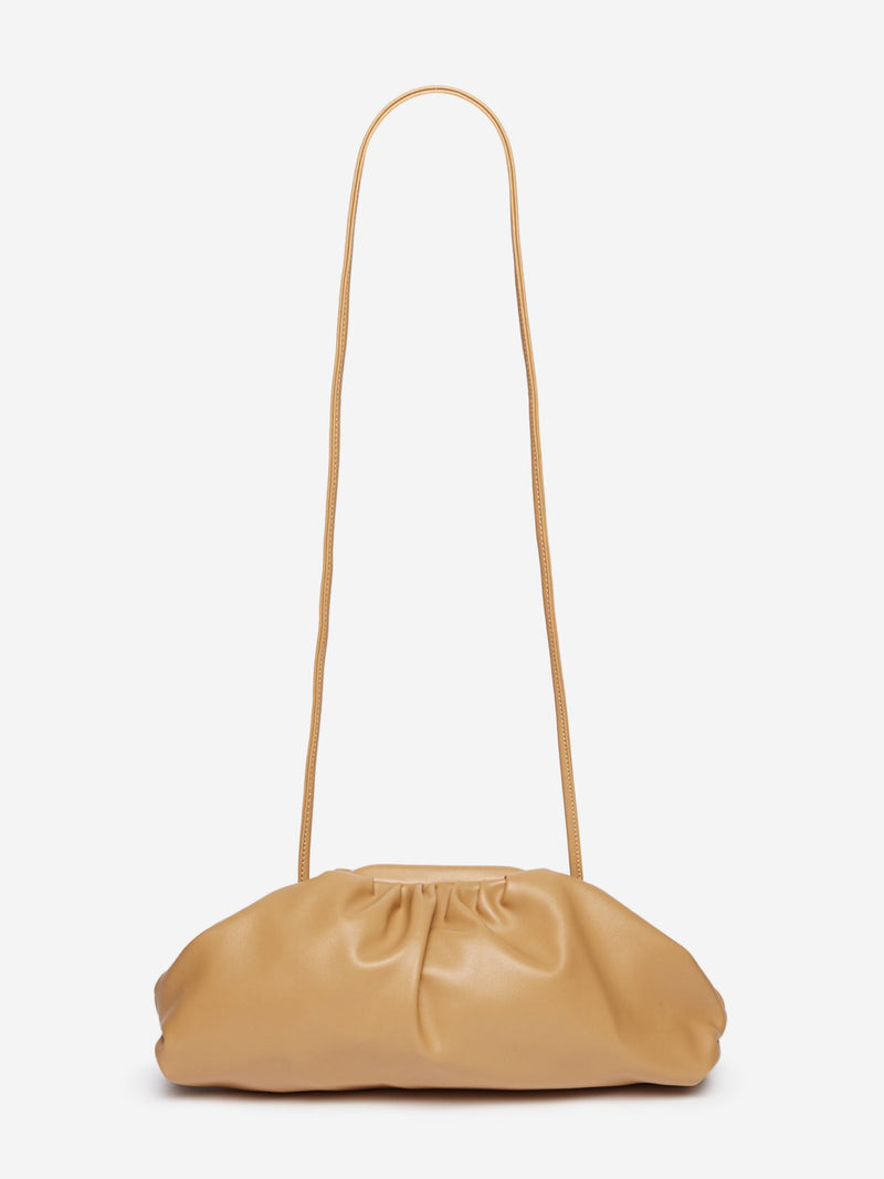 LOV Beige Ruched Clutch Sling Bag