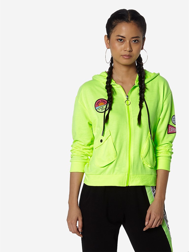 Studiofit Neon Green Hooded Jacket
