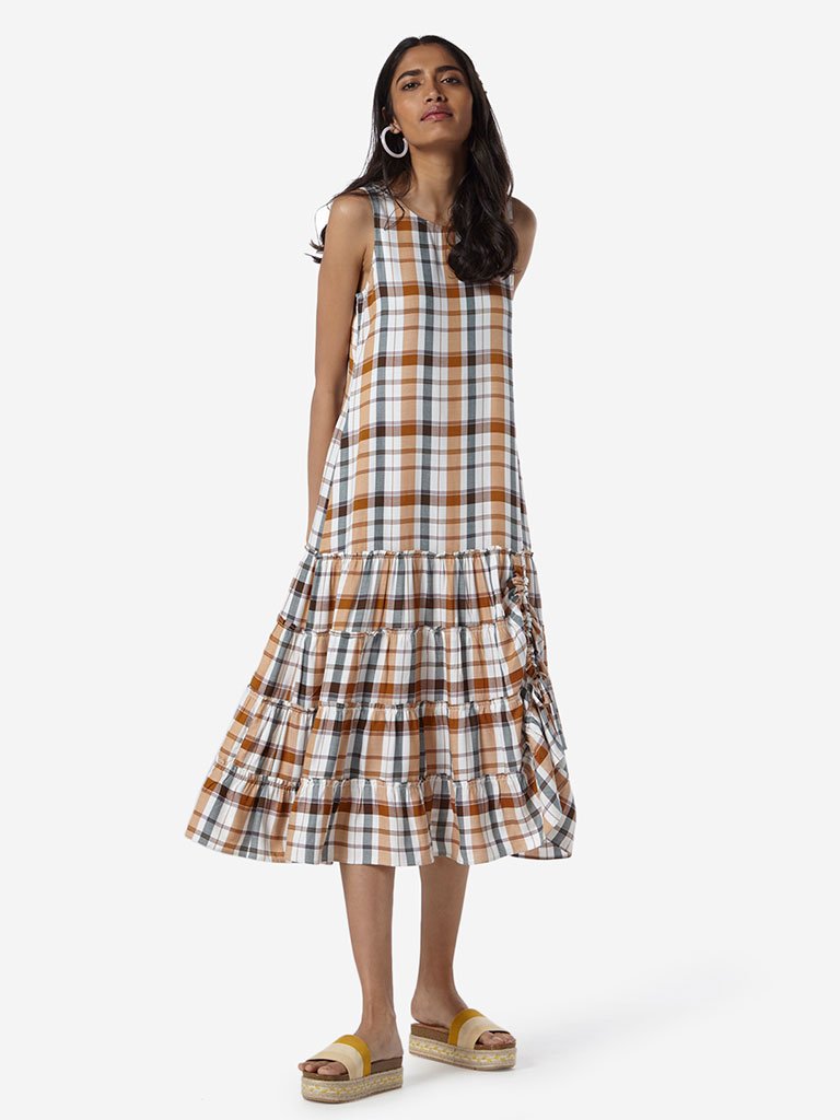 LOV Multicolour Checked Stefany Dress