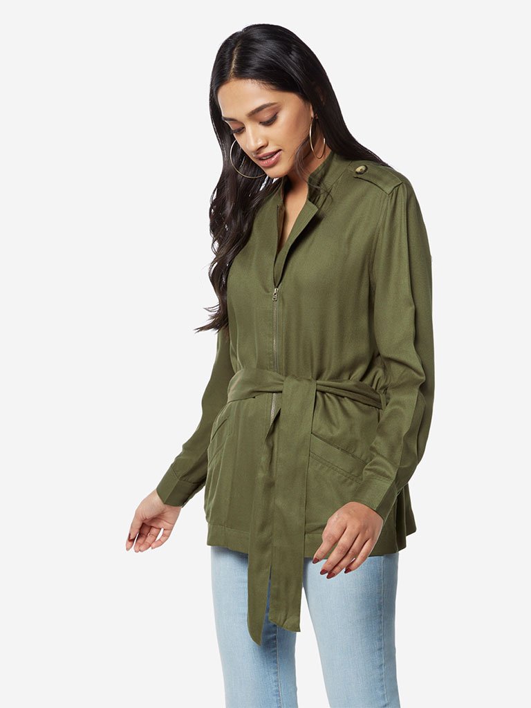 LOV Khaki Patric Jacket With Belt