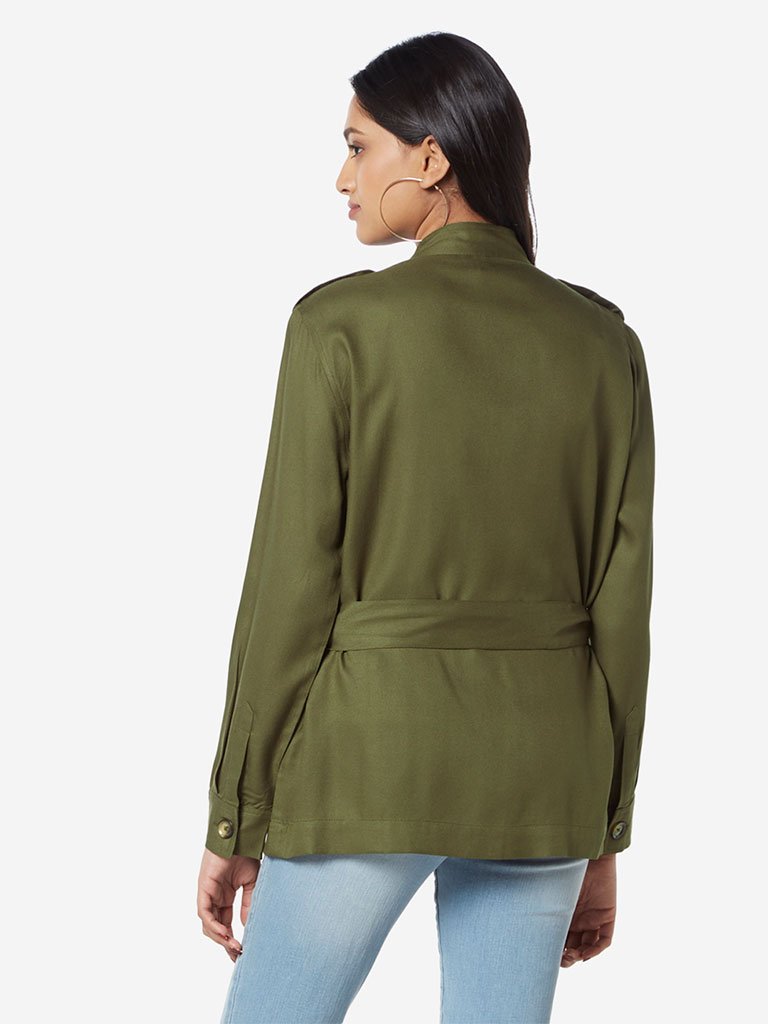 LOV Khaki Patric Jacket With Belt