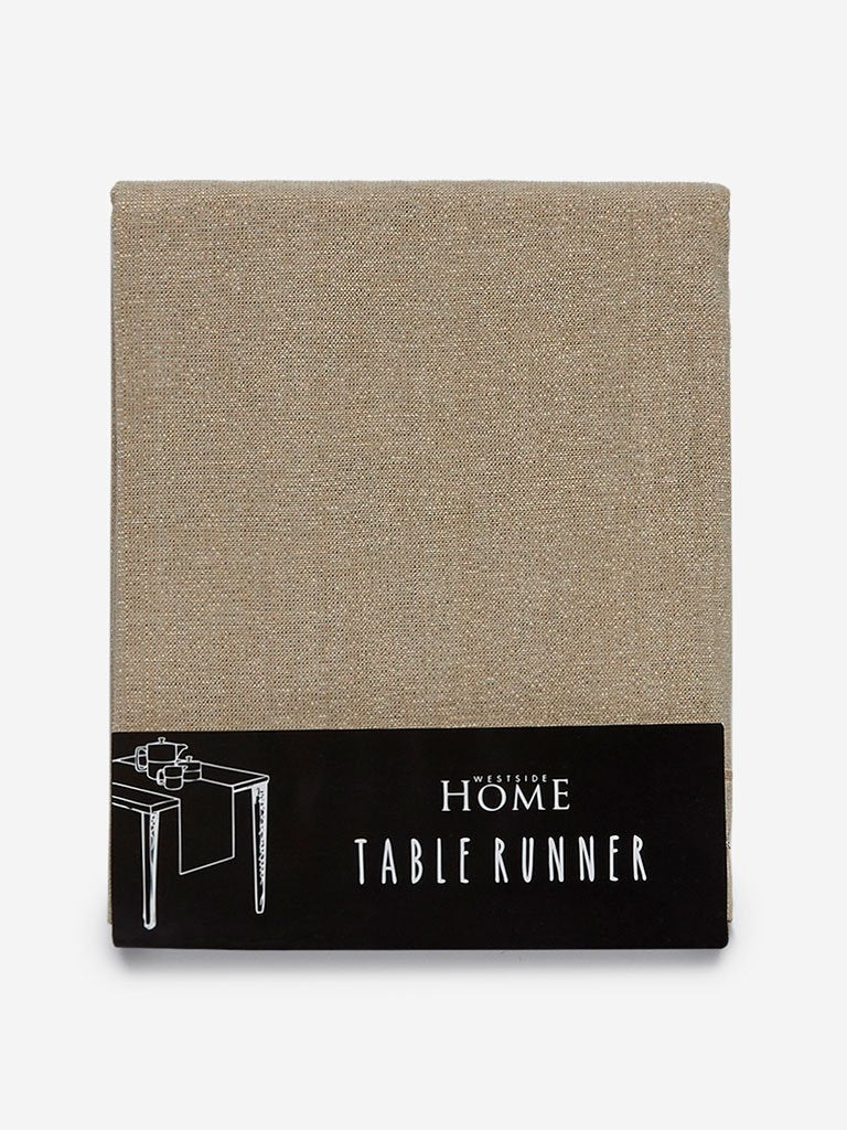 Westside Home Gold Embroidered Table Runner