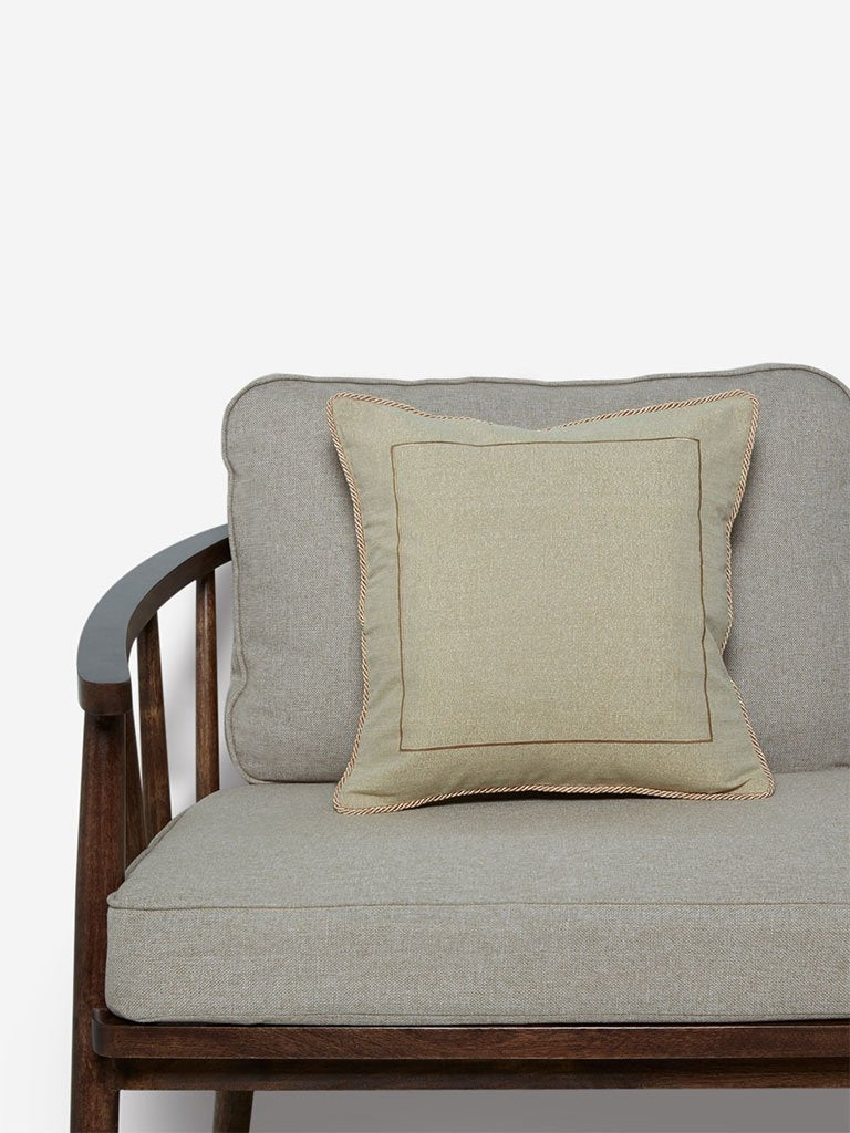 Westside Home Beige Minimalistic Design Cushion Cover