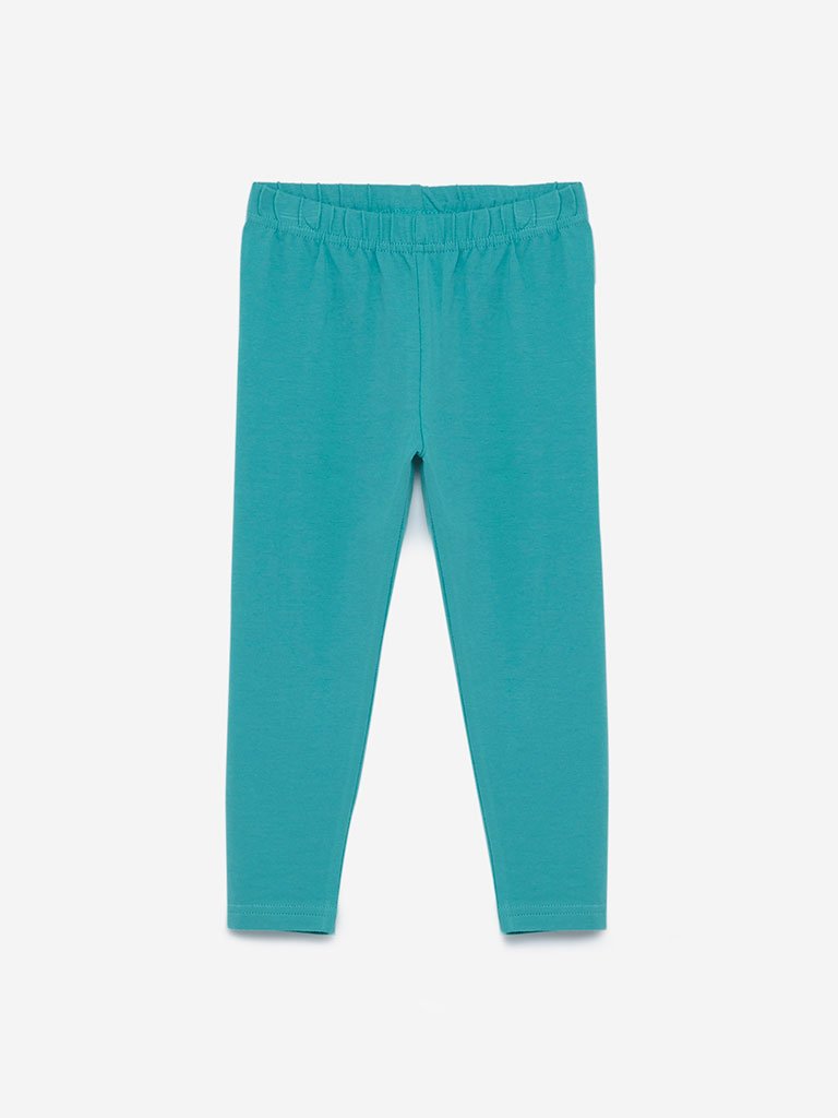 Utsa Kids Sea-Green Leggings
