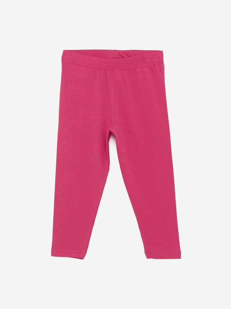 Utsa Kids Dark Pink Leggings