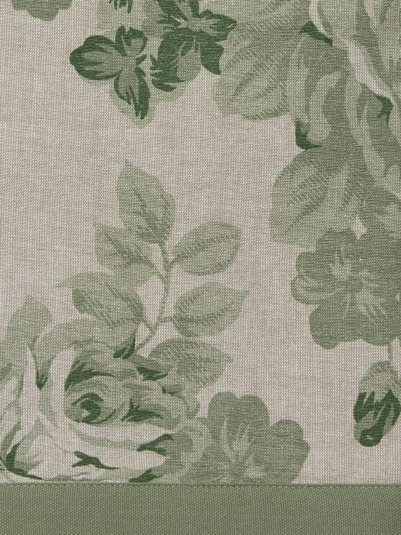 Westside Home Green Rectangular Floral Print Tablecloth