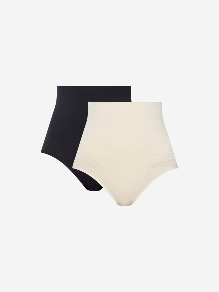 Wunderlove Black Shaping Briefs Set Of Two