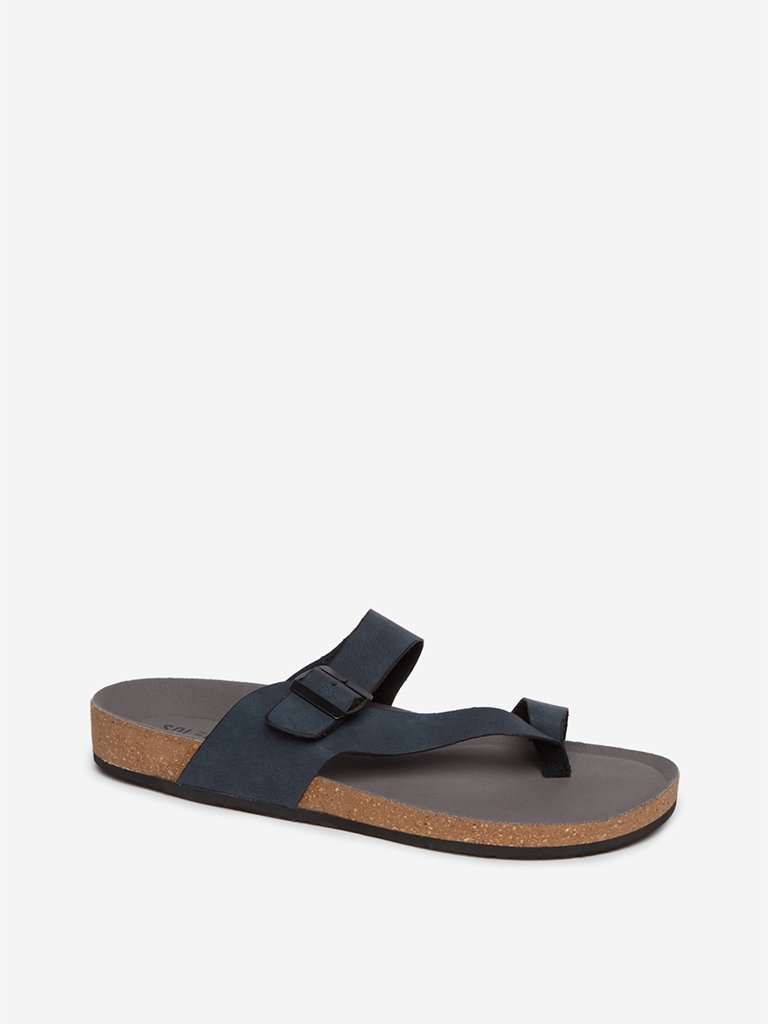 SOLEPLAY Navy Buckle-Pattern Sandals