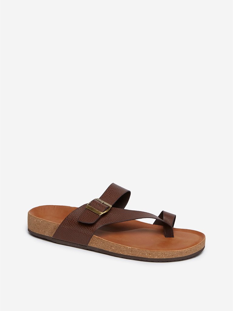 SOLEPLAY Brown Toe-Ring Sandals