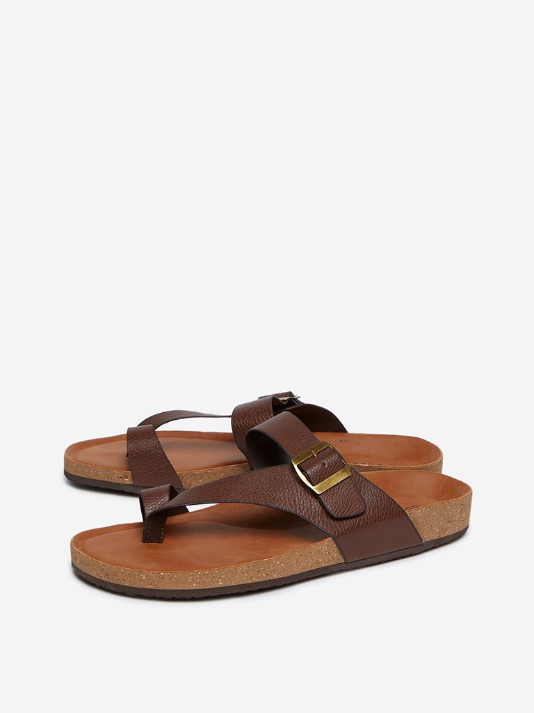 SOLEPLAY Brown Toe-Ring Sandals