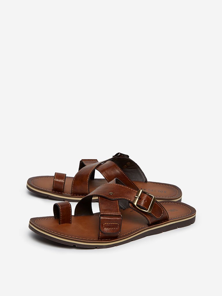 SOLEPLAY Tan Buckled Sandals