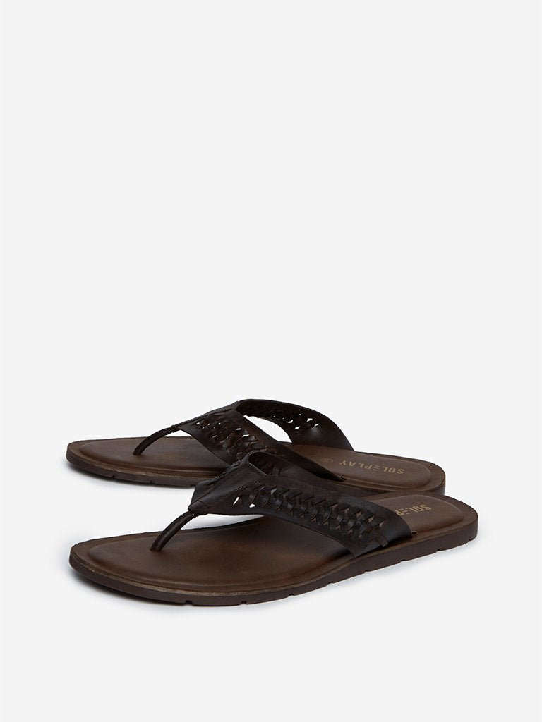 SOLEPLAY Brown Woven Sandals
