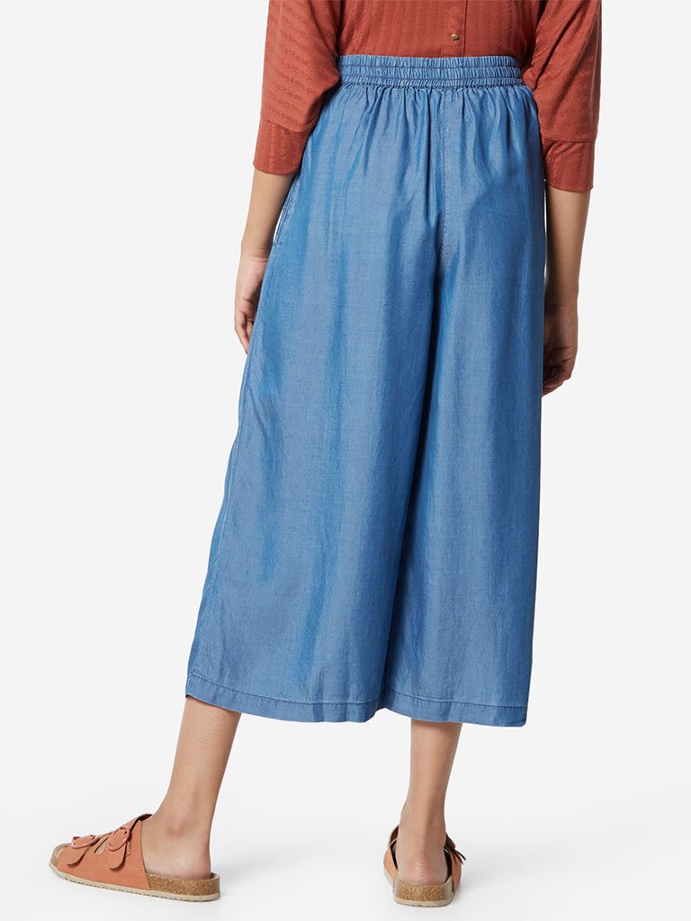 LOV Blue Zen Chambray Culottes