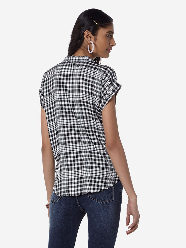 LOV Black And White Checked Tilda Casual Shirt