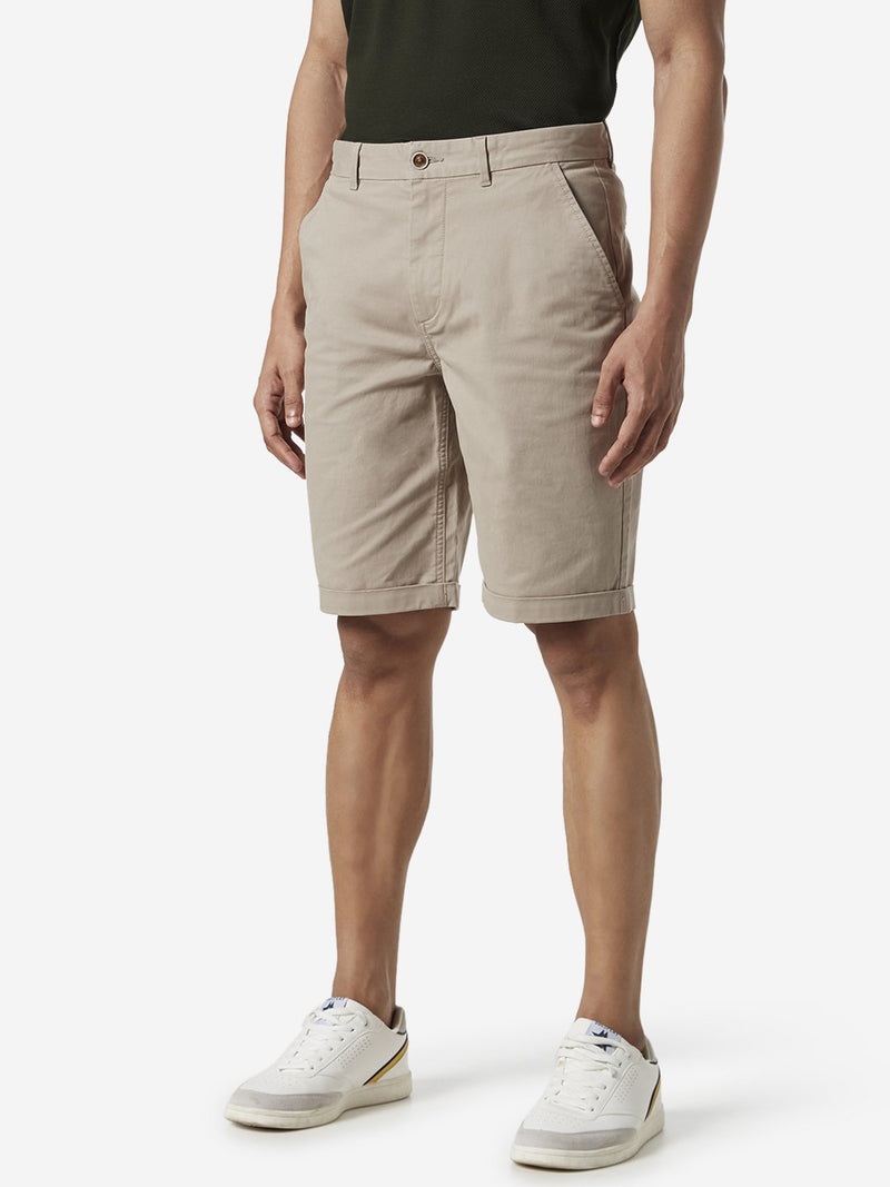 Ascot Beige Relaxed Fit Shorts