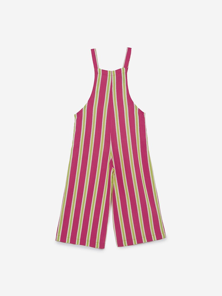 Utsa Kids Multicolour Striped Jumpsuit
