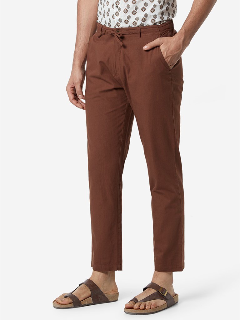 ETA Brown Pure Cotton Chinos