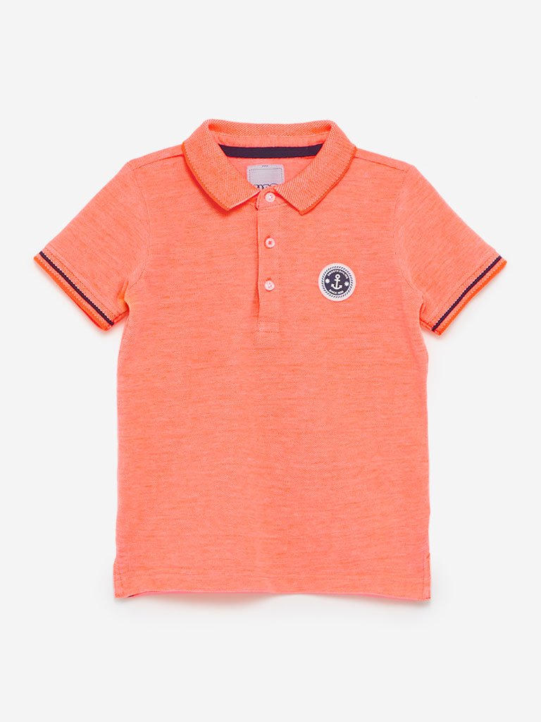 HOP Kids Neon Orange Polo T-Shirt