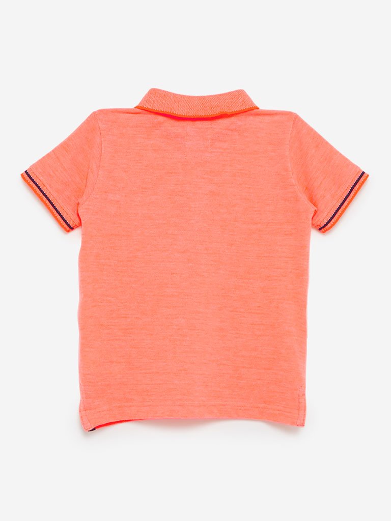 HOP Kids Neon Orange Polo T-Shirt