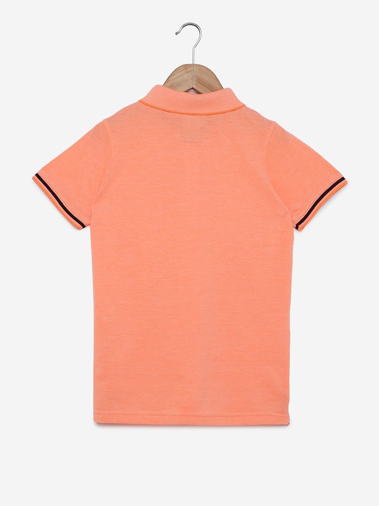 Y&F Kids Neon Orange Polo T-Shirt