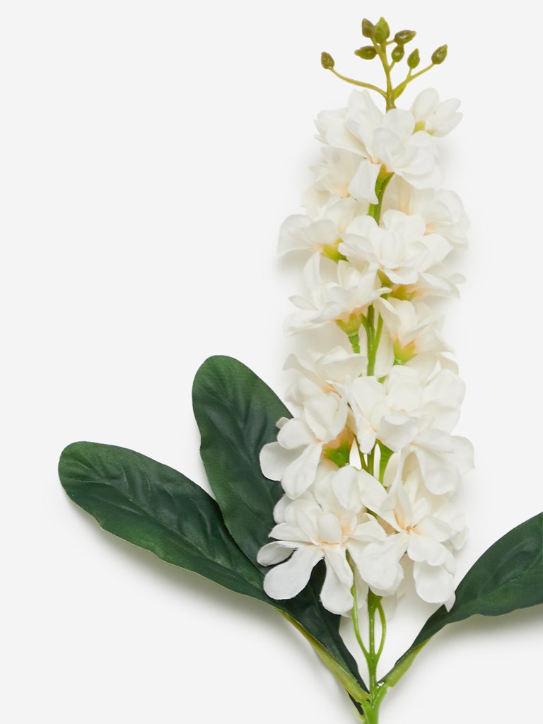 Westside Home Cream Artificial Delphinium Flower