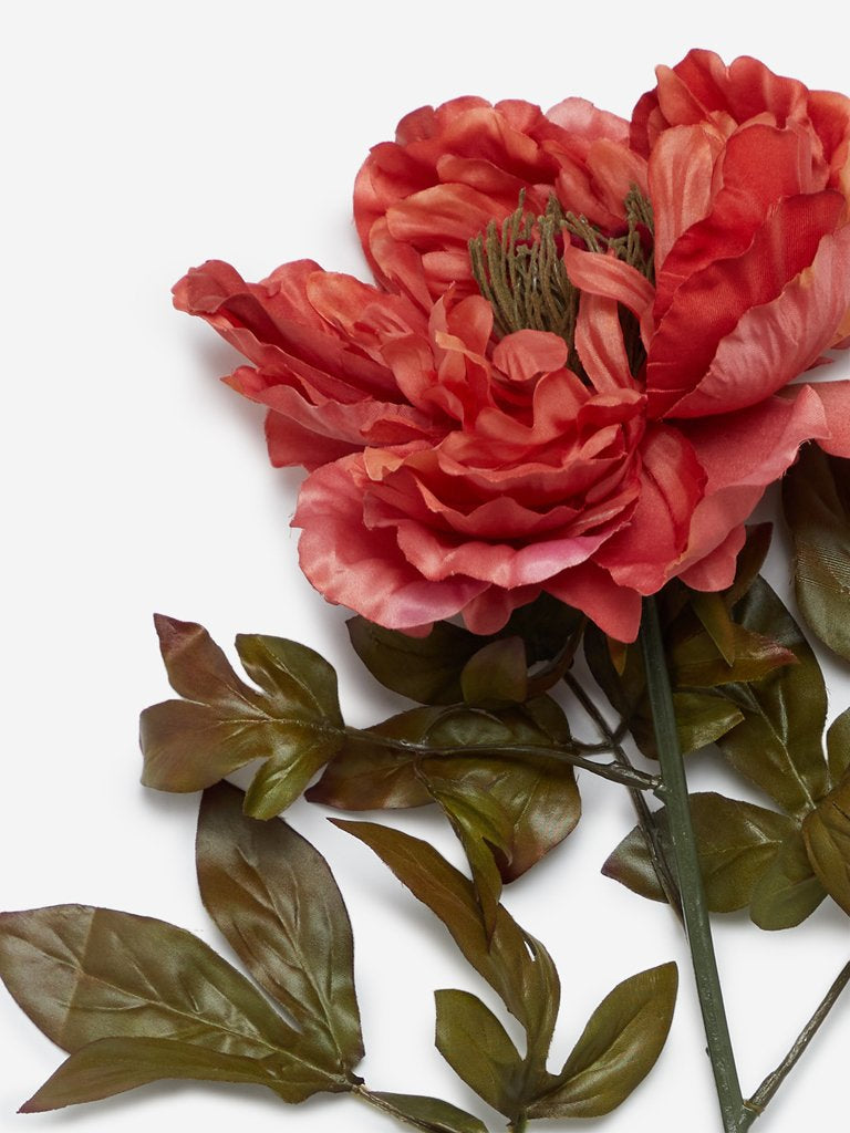 Westside Home Red Artificial Large Peony Flower