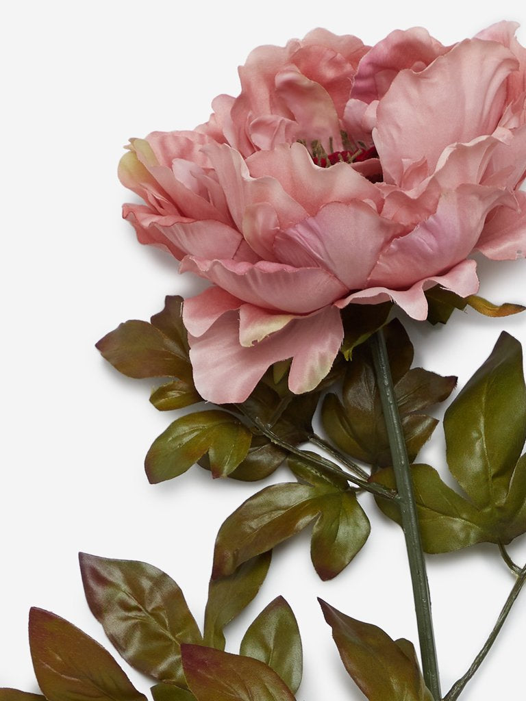 Westside Home Light Pink Artificial Large Peony Flower