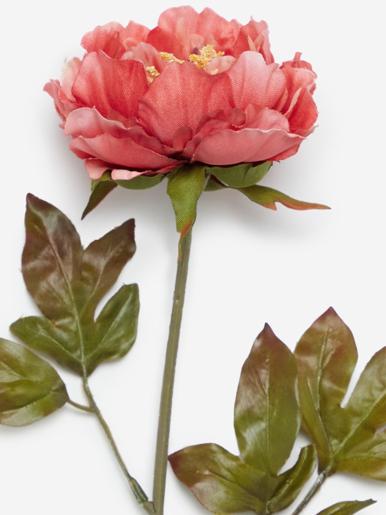 Westside Home Red Artificial Small Peony Flower