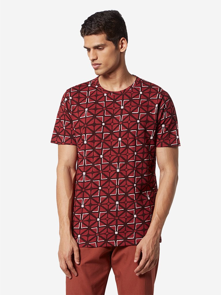 ETA Rust Geometrical Print T-Shirt