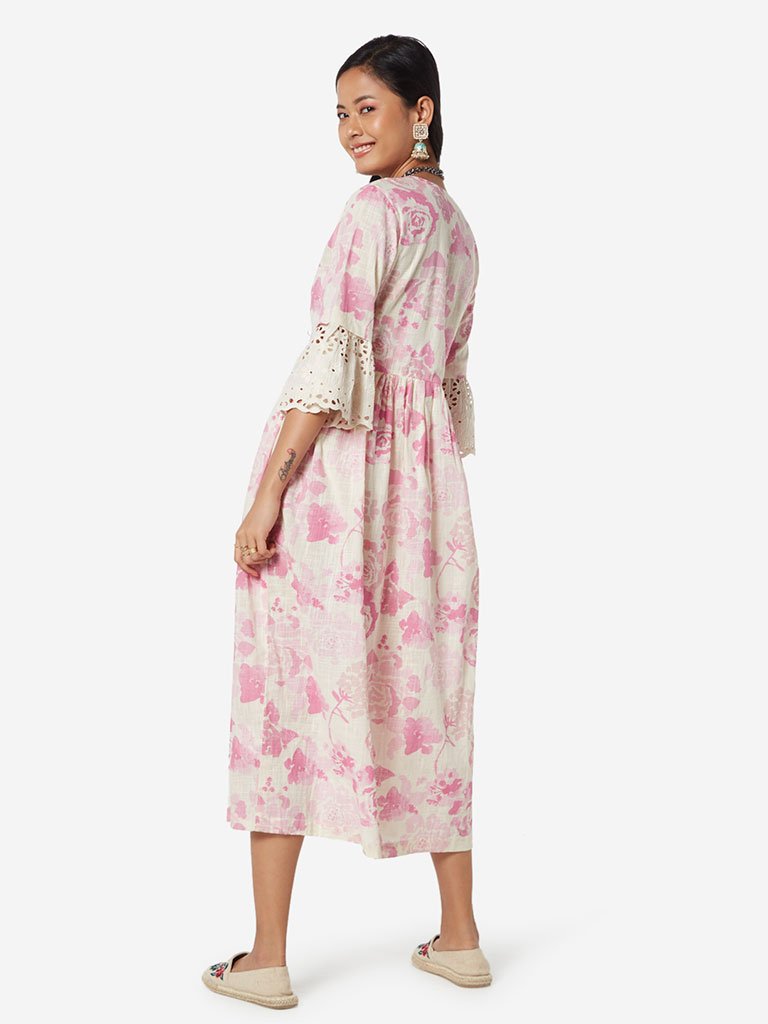 Bombay Paisley Light Pink Fit-And-Flare Dress