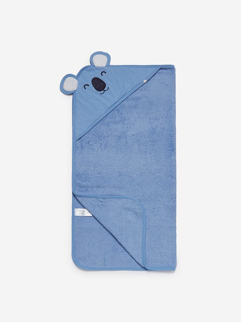 Baby HOP Blue Koala Patterned Hooded Bath Towel