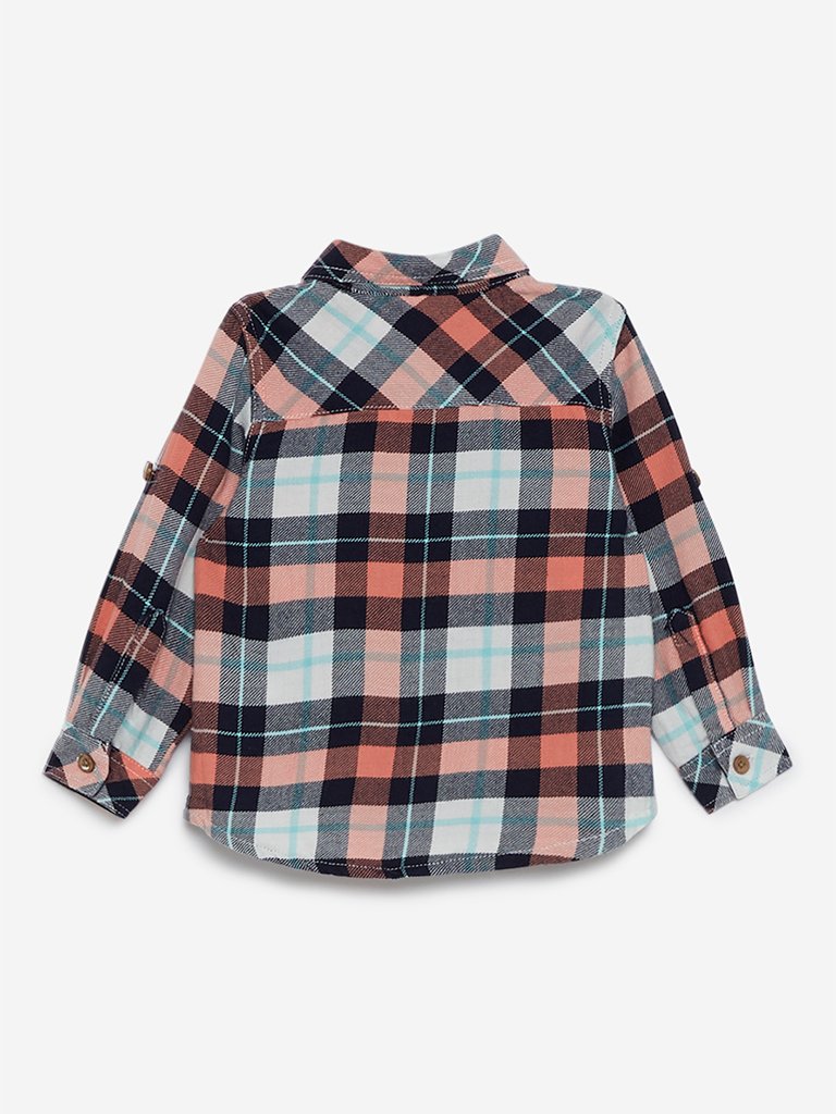 Baby HOP Multicolour Checked Cotton Shirt