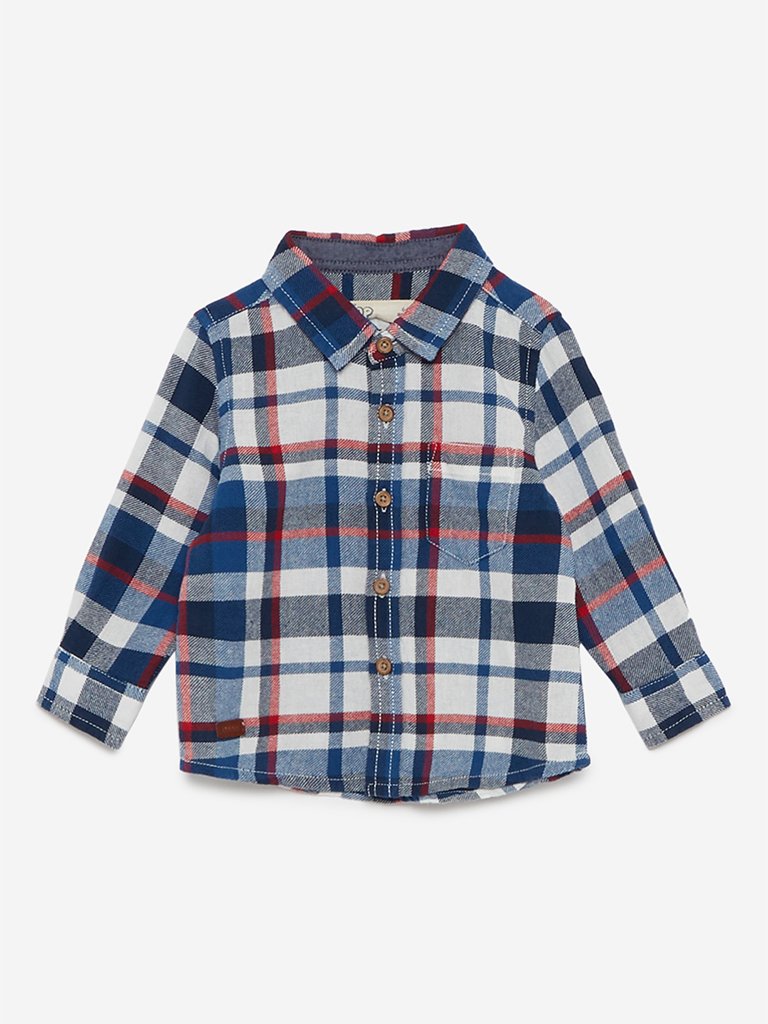 Baby HOP Blue Checkered Shirt