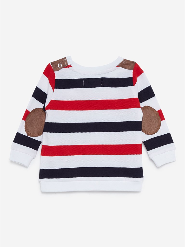 Baby HOP Red Striped Pure Cotton T-Shirt