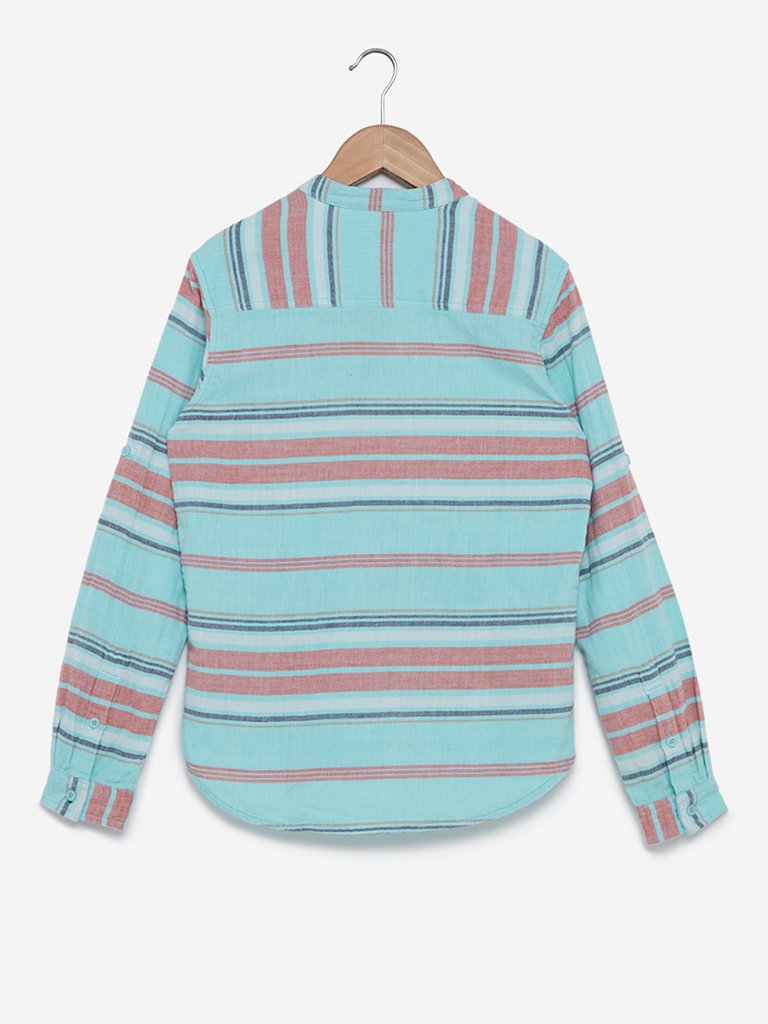 Y&F Kids Aqua Striped Shirt