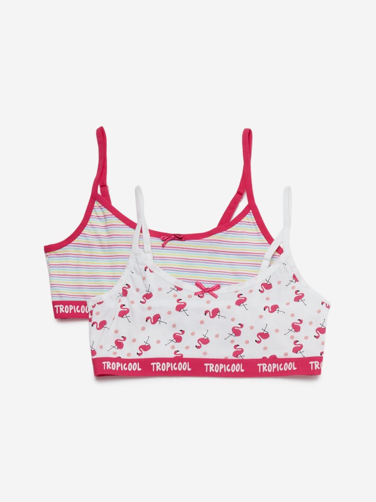 Y&F Kids Pink Crop-Top Set Of Two