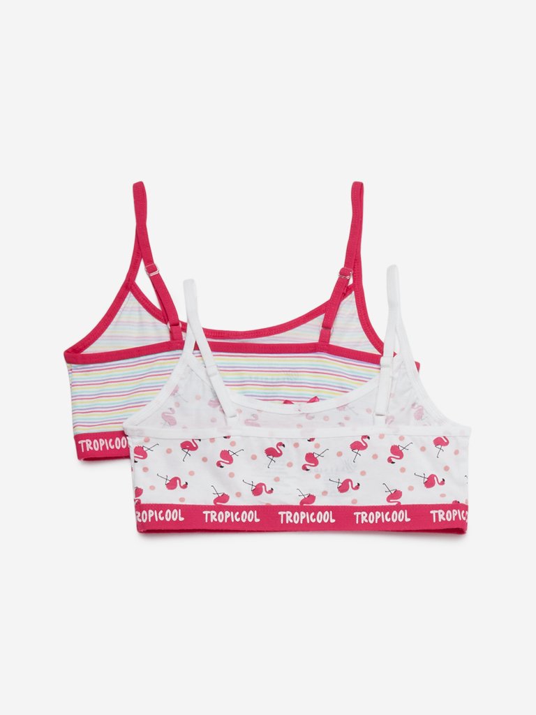 Y&F Kids Pink Crop-Top Set Of Two