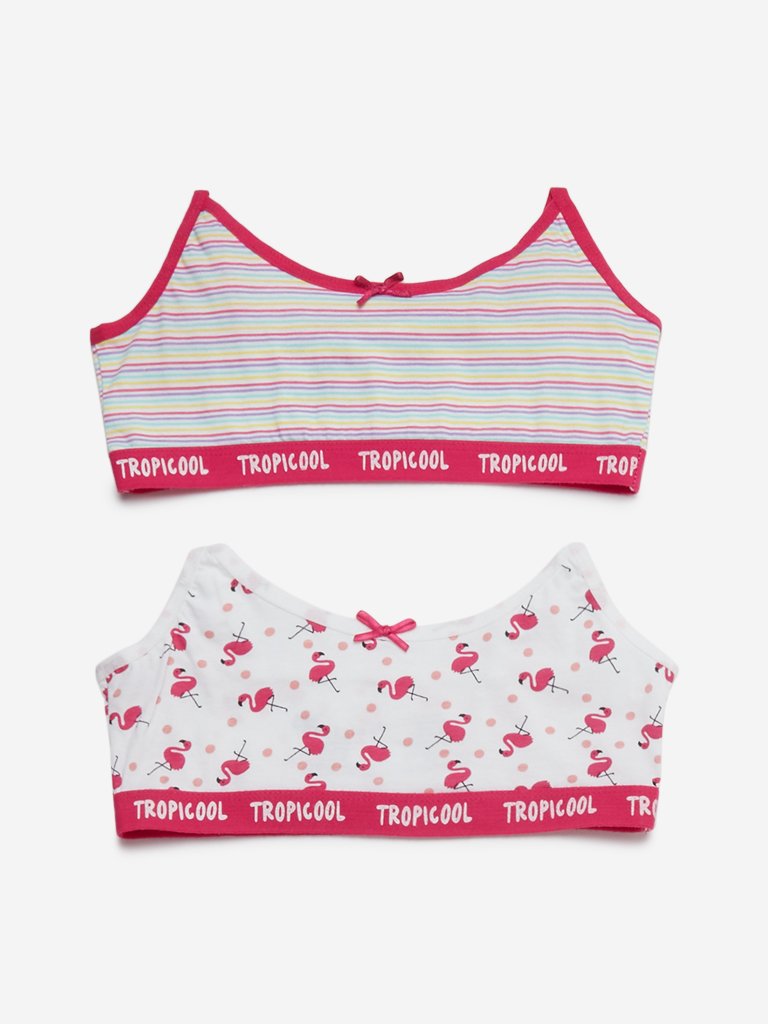 Y&F Kids Pink Crop-Top Set Of Two