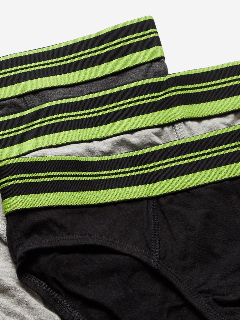 WES Lounge Grey Hydro Cool Briefs Pack Of Three