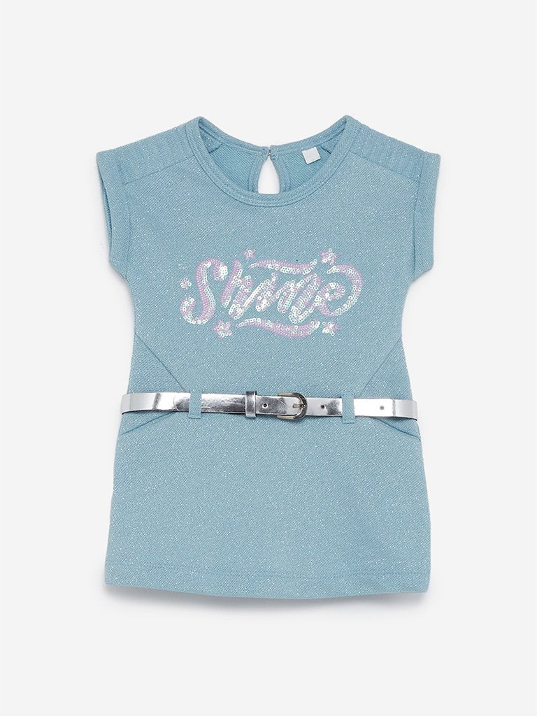 Baby HOP Blue Karen Dress With Belt