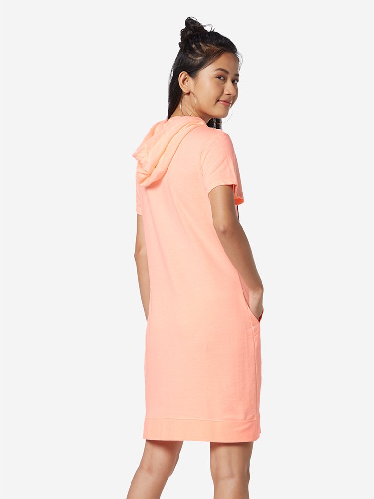 Studiofit Neon Orange Hooded Dress