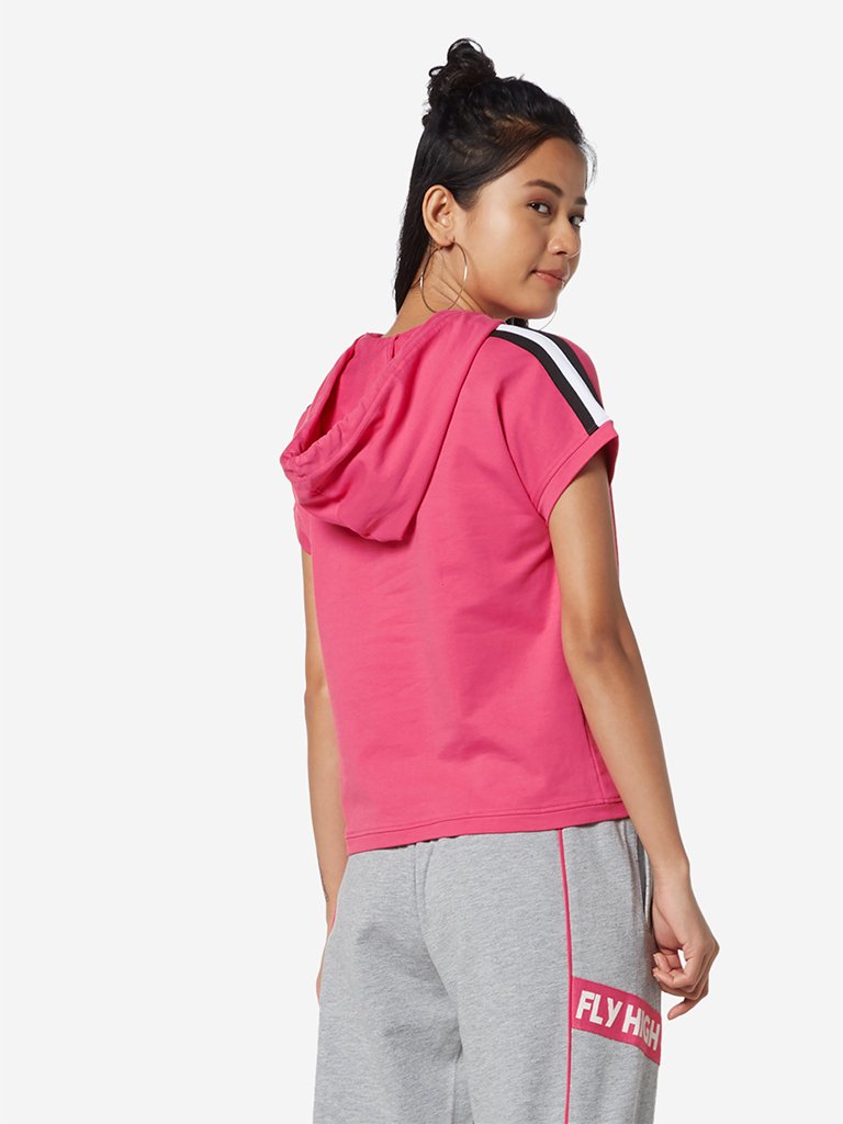 Studiofit Pink Karen Hooded T-Shirt