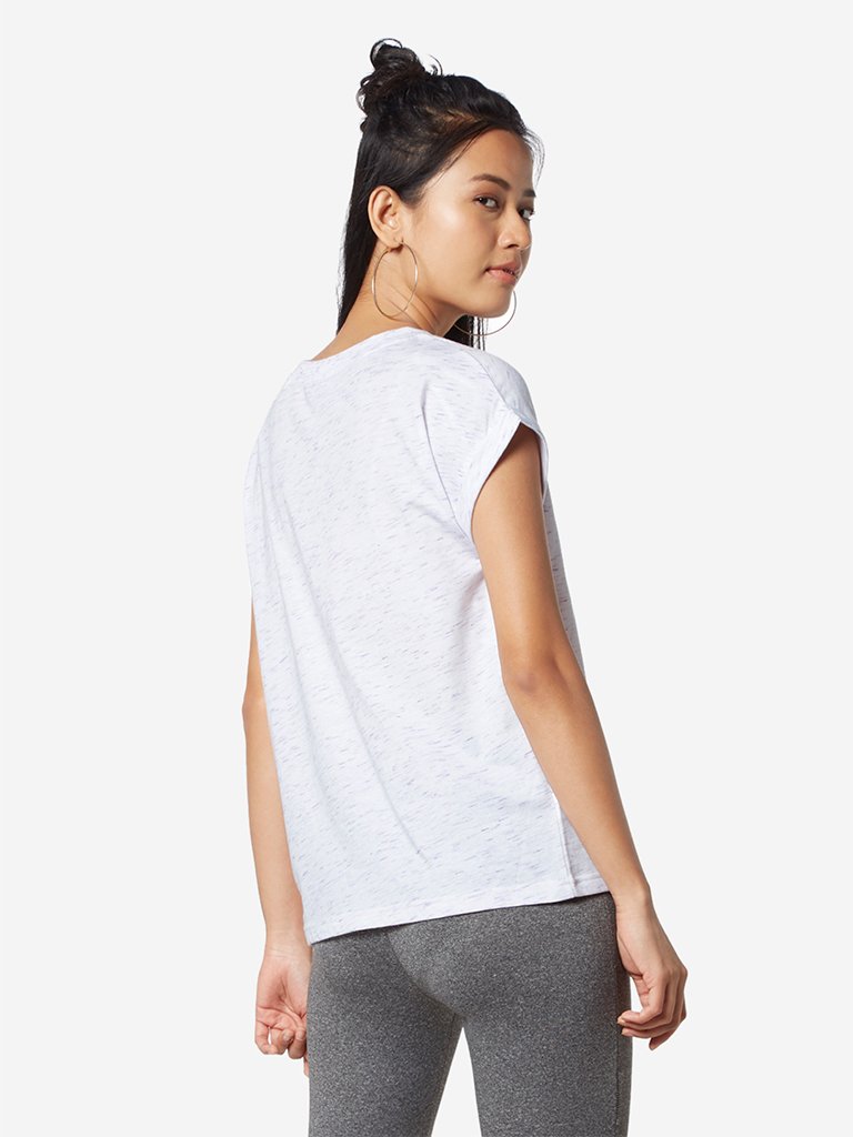 Studiofit Lavender Melange Crewneck T-Shirt