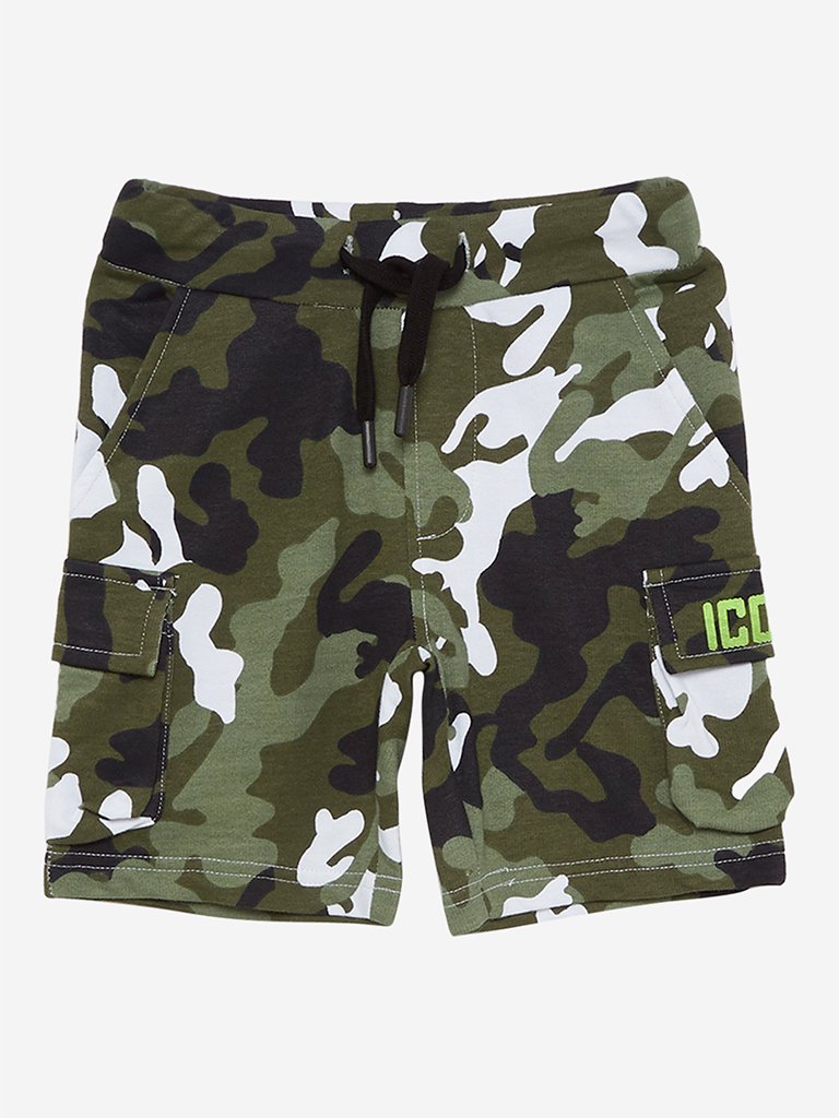 HOP Kids Olive Cargo Style Shorts