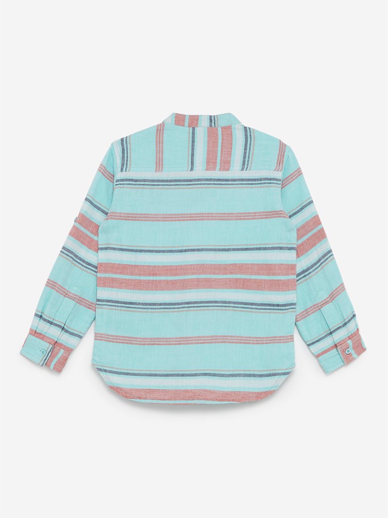 HOP Kids Aqua Striped Shirt