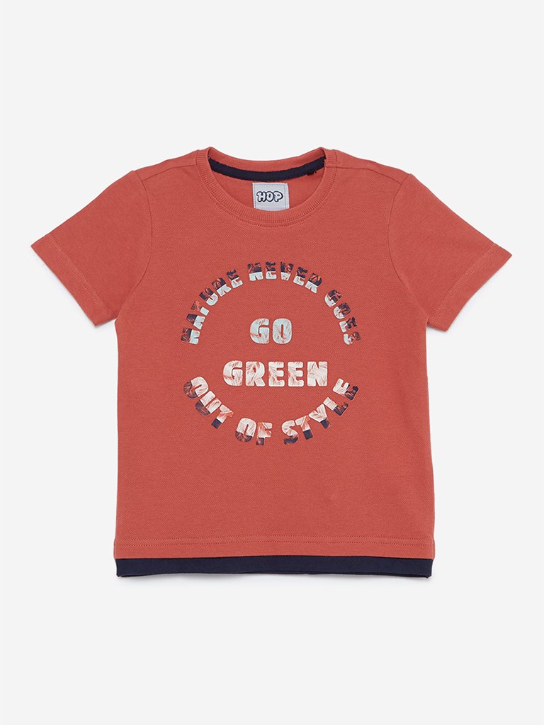 HOP Kids Rust Go Green Crewneck T-Shirt