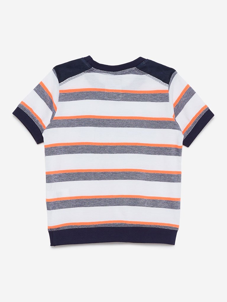 HOP Kids Multicolour Ahoy Mate Crewneck T-Shirt